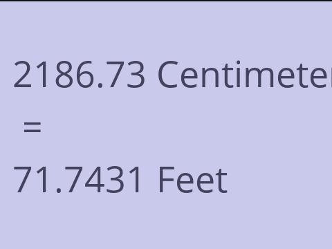 2186.73 CM TO FEET