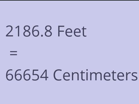 2186.8 FEET TO CM