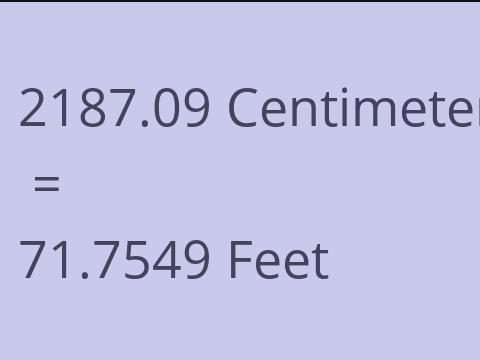 2187.09 CM TO FEET