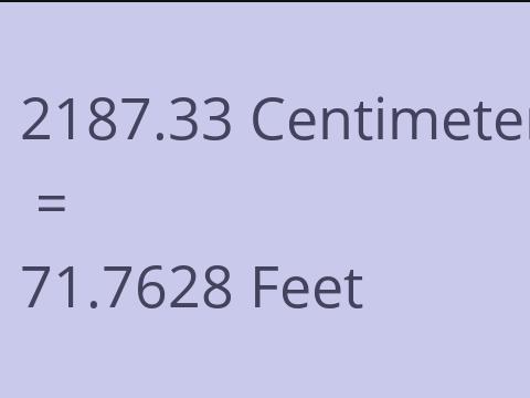 2187.33 CM TO FEET