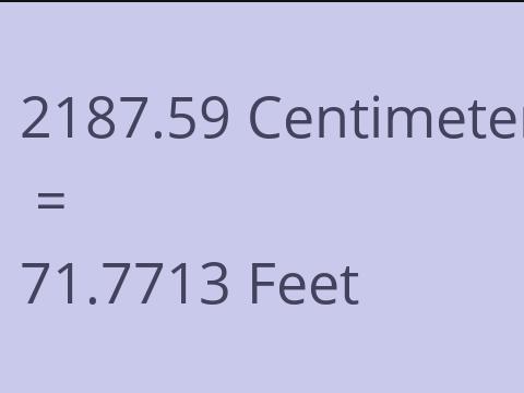 2187.59 CM TO FEET