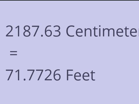 2187.63 CM TO FEET