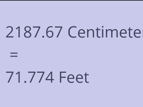 2187.67 CM TO FEET