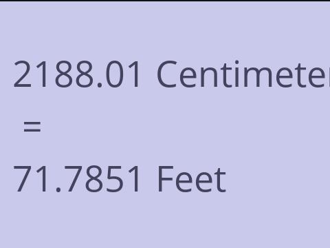 2188.01 CM TO FEET