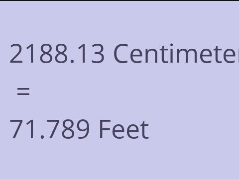 2188.13 CM TO FEET