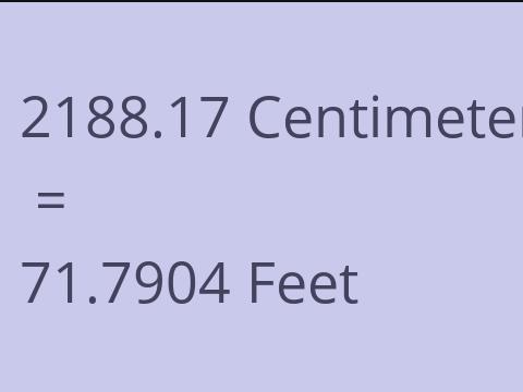 2188.17 CM TO FEET