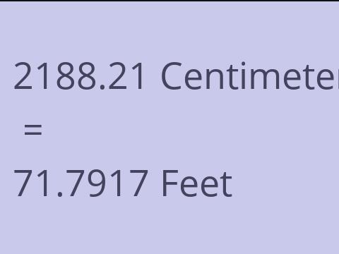 2188.21 CM TO FEET