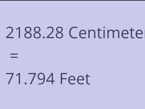 2188.28 CM TO FEET