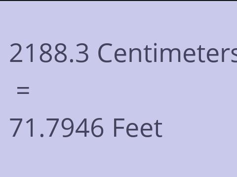 2188.3 CM TO FEET