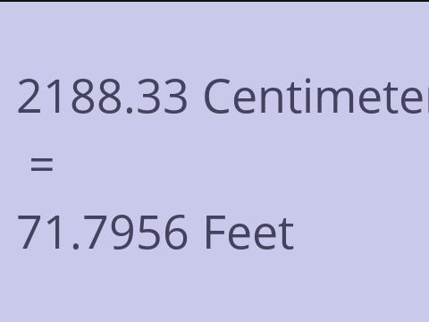 2188.33 CM TO FEET