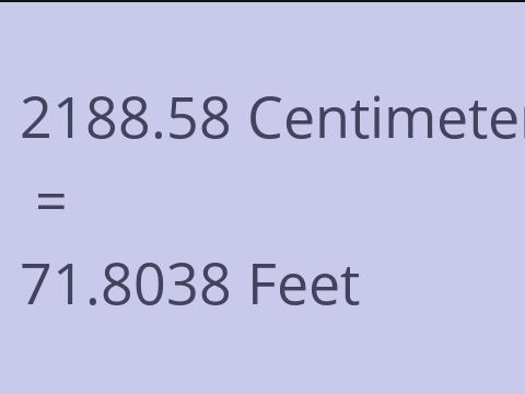 2188.58 CM TO FEET