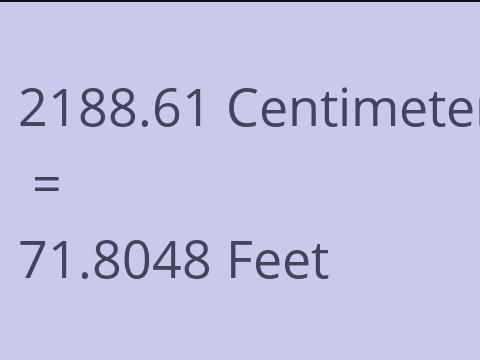 2188.61 CM TO FEET