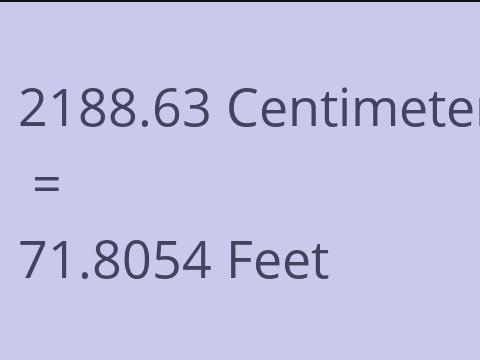 2188.63 CM TO FEET