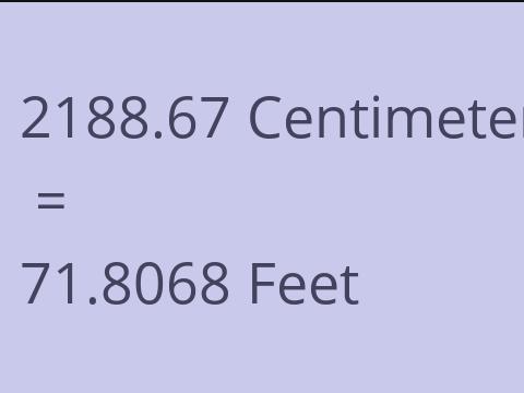 2188.67 CM TO FEET