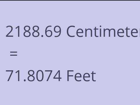 2188.69 CM TO FEET