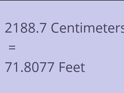 2188.7 CM TO FEET