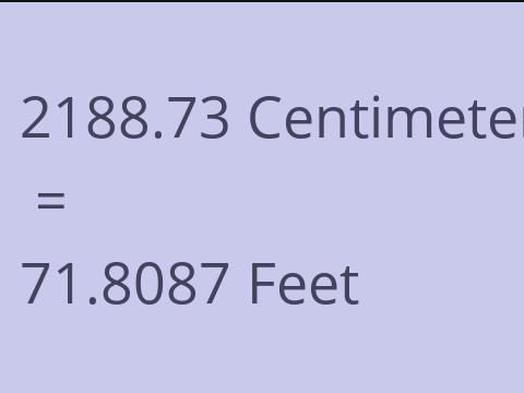 2188.73 CM TO FEET