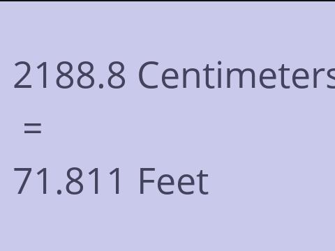 2188.8 CM TO FEET