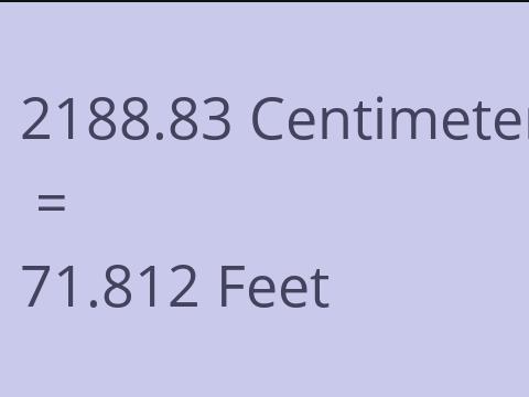 2188.83 CM TO FEET