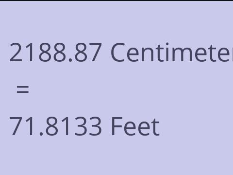 2188.87 CM TO FEET