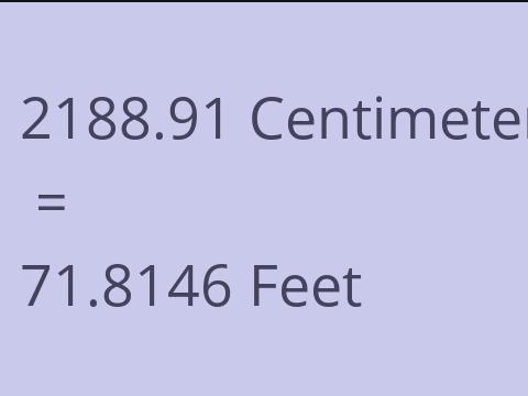 2188.91 CM TO FEET