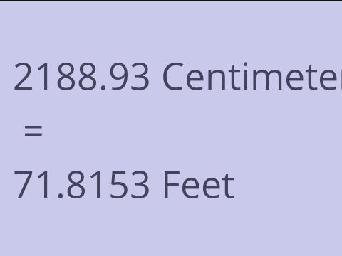 2188.93 CM TO FEET