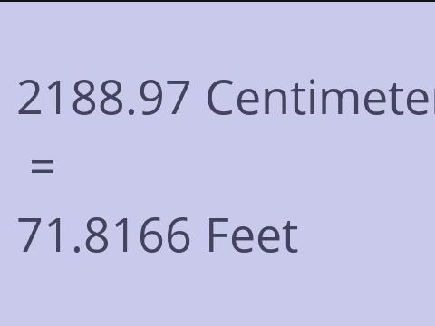 2188.97 CM TO FEET
