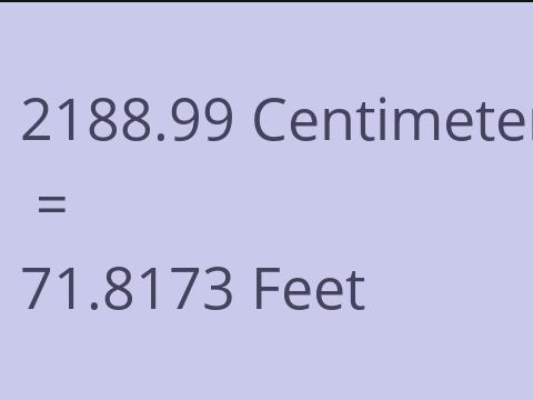 2188.99 CM TO FEET