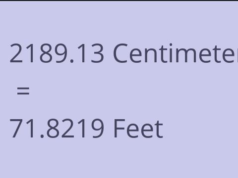 2189.13 CM TO FEET