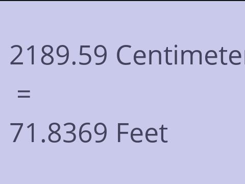 2189.59 CM TO FEET