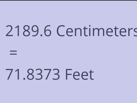 2189.6 CM TO FEET