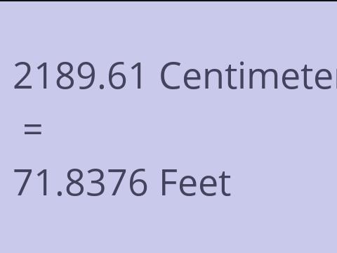 2189.61 CM TO FEET