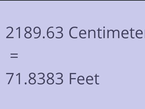 2189.63 CM TO FEET
