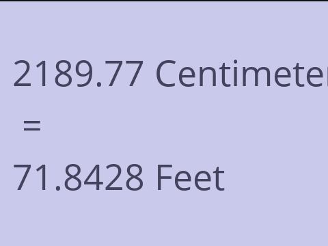 2189.77 CM TO FEET