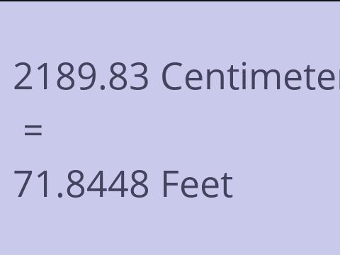 2189.83 CM TO FEET