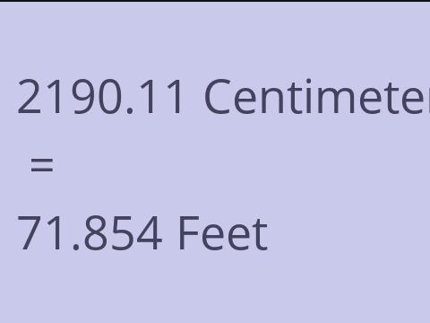 2190.11 CM TO FEET