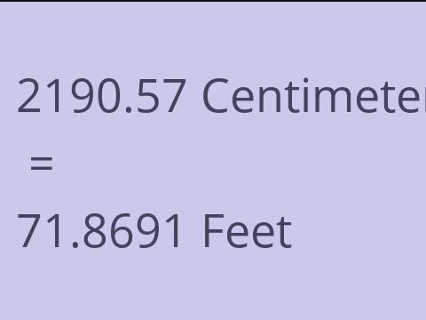 2190.57 CM TO FEET