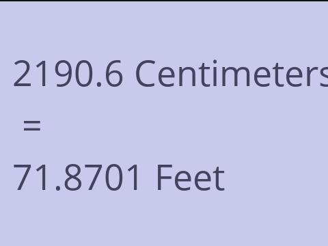 2190.6 CM TO FEET