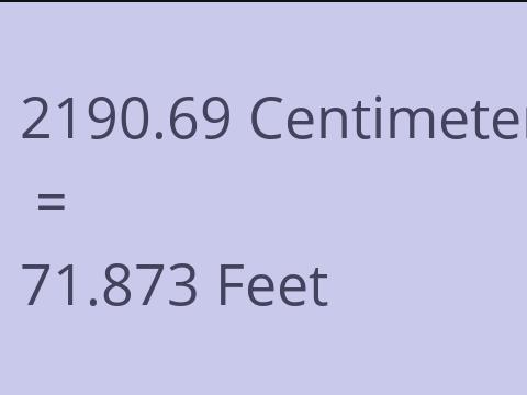 2190.69 CM TO FEET