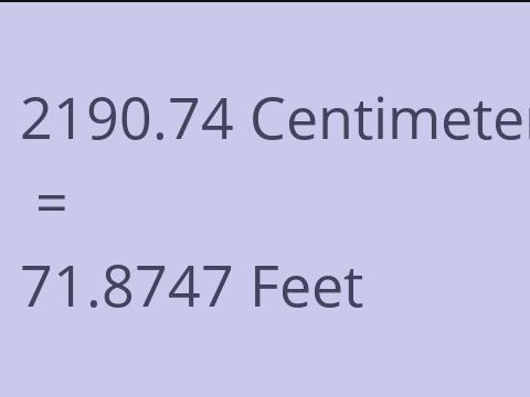 2190.74 CM TO FEET