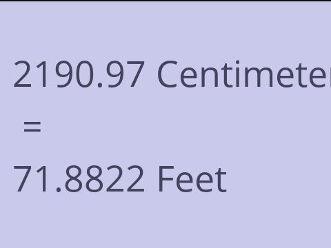 2190.97 CM TO FEET