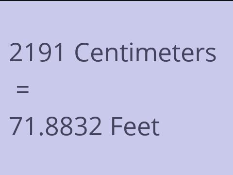 2191 CM TO FEET