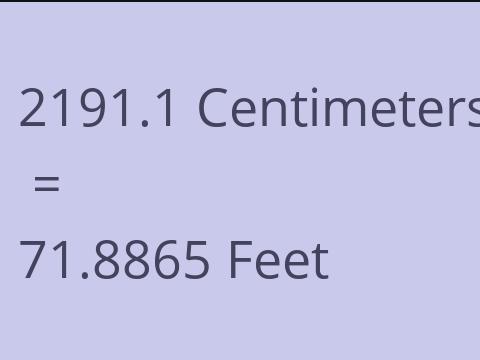 2191.1 CM TO FEET