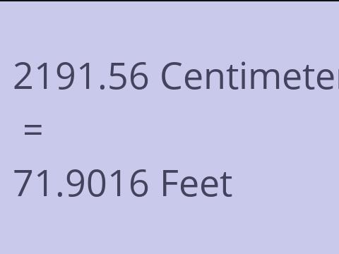 2191.56 CM TO FEET