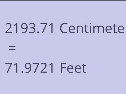 2193.71 CM TO FEET