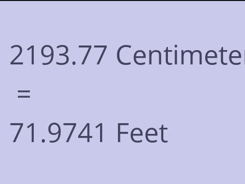 2193.77 CM TO FEET
