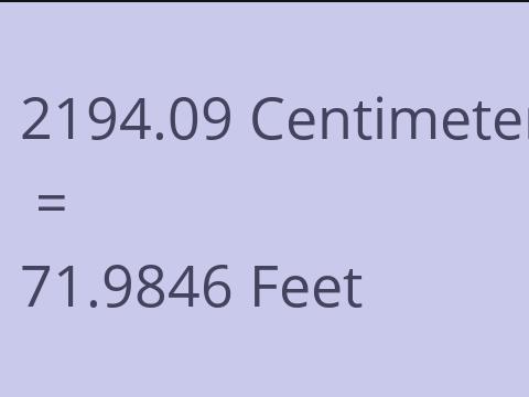 2194.09 CM TO FEET