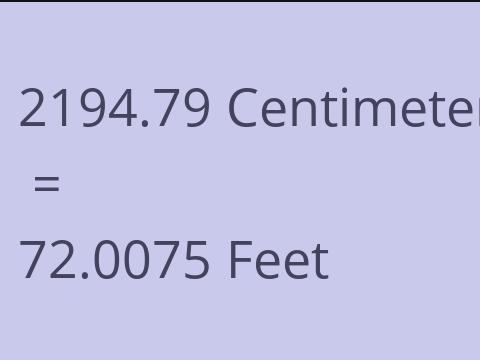 2194.79 CM TO FEET