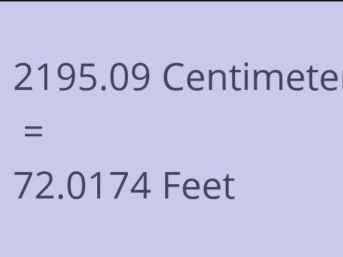 2195.09 CM TO FEET
