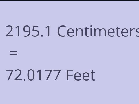 2195.1 CM TO FEET